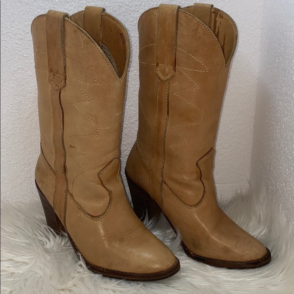 Tan Heeled Boots